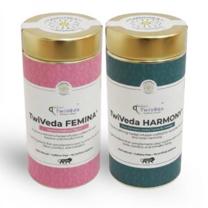 TwiVeda Wellness Herbal Tea Duo (FEMINA + HARMONY)